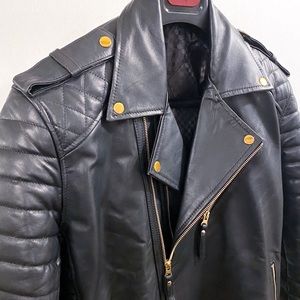 Medium leather motorcycle jacket